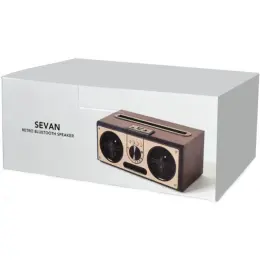 Sevan Giftology Retro Wood 20W Bluetooth Speaker with FM Radio Gift Box